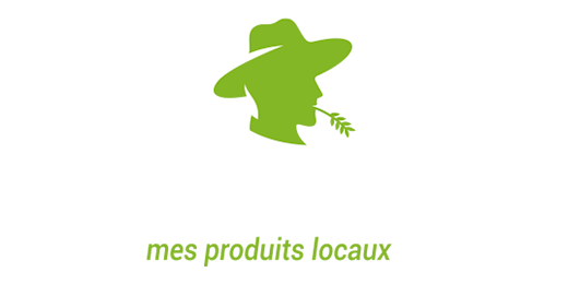 Logo Mon Producteur, version empilée, blanc et vert (520 × 260 px)